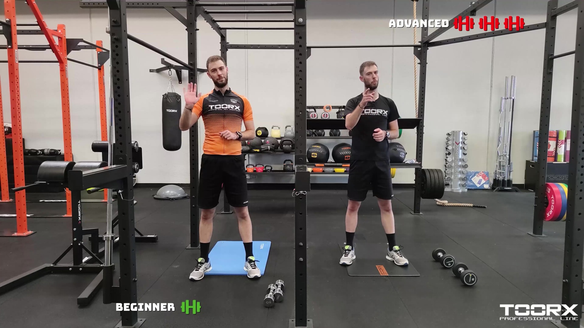 Allenamento con manubri e Cristiano al quadrato!