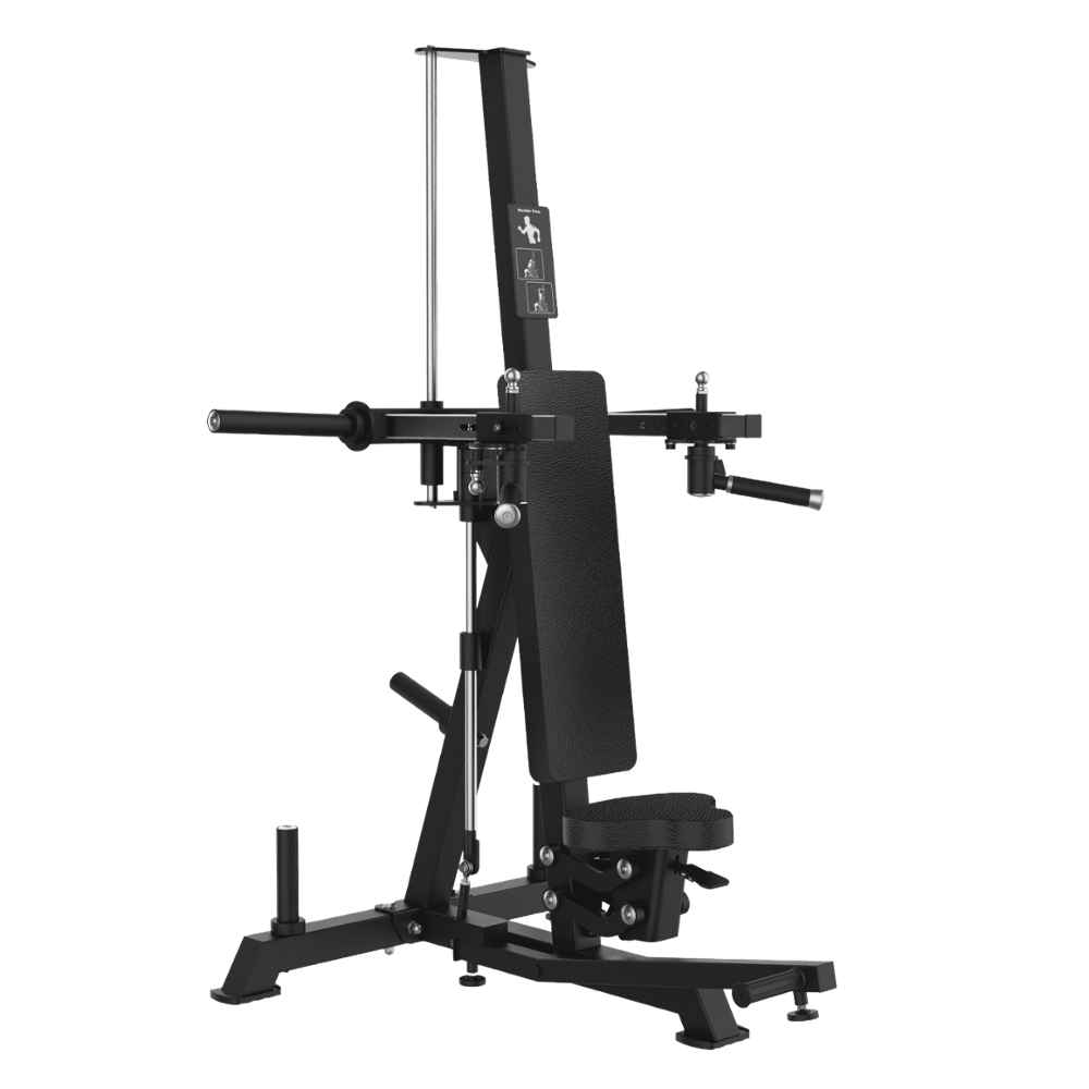 FWX-6490 LINEAR SHOULDER PRESS &nbsp;SISTEMA DI SPINTA a leveraggi indipendenti convergenti &nbsp;CUSCINI IN SCHIUMA AD ALTA DENSIT&Agrave; con rivestimento in PU &nbsp;REGOLAZIONE altezza sedile su 13 posizioni &nbsp;PESO MAX CARICABILE 300 KG